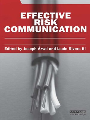 cover image of Effective Risk Communication